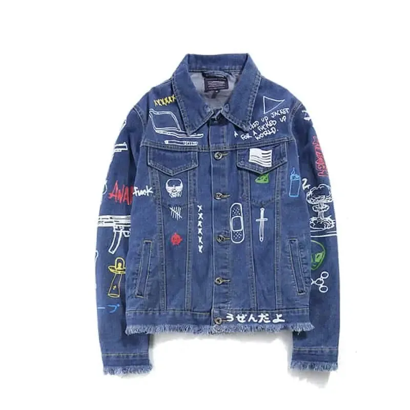 2082 Graffiti Denim Jacket