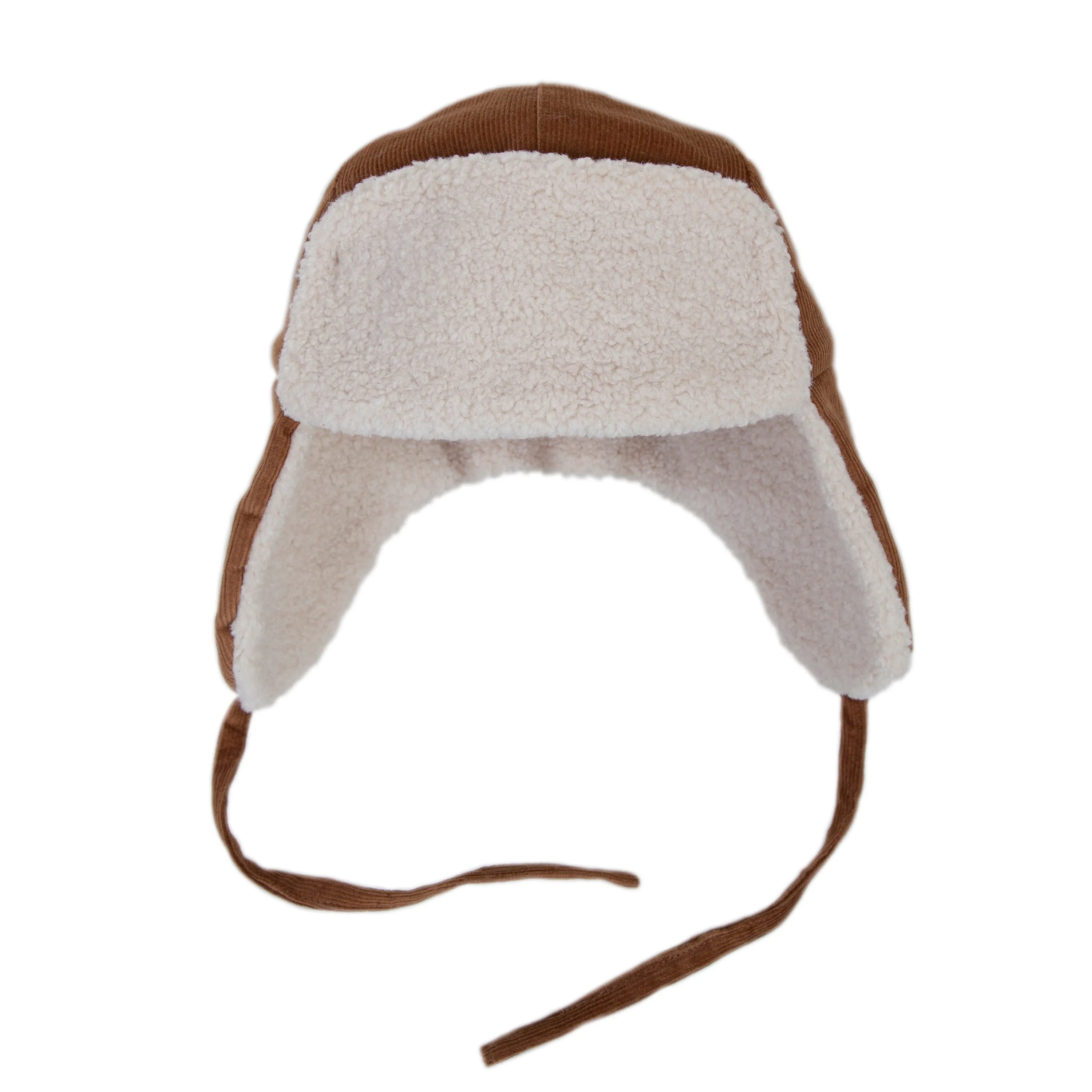 Acorn Aviator Cord Beanie - Chestnut