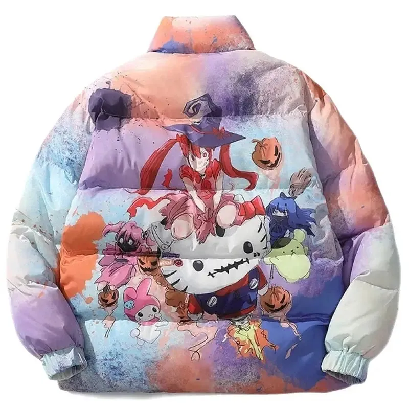 Aesthetic Long Sleeve Cartoon Print Bomber Jacket