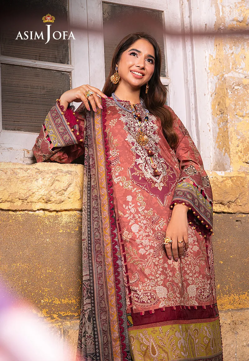 AJARP-17 STITCHED PRINTED LAWN 3 PCS