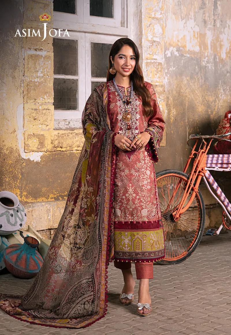 AJARP-17 STITCHED PRINTED LAWN 3 PCS