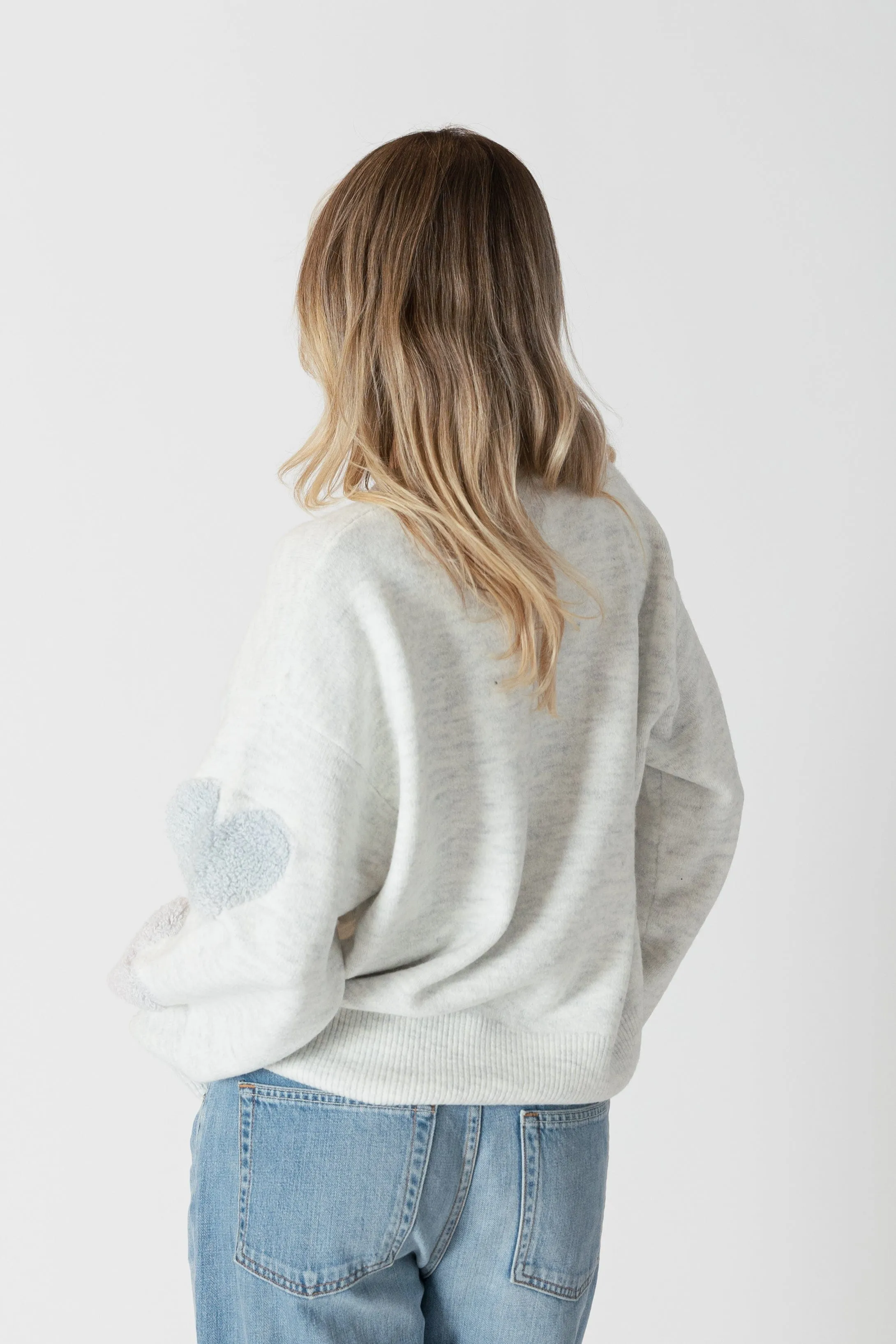 Ajax Eco Sherpa Heart Sweater