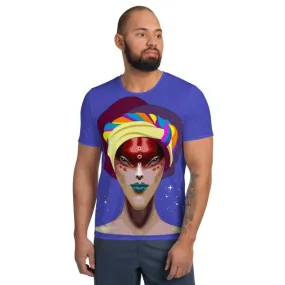 All-Over Print Men's Athletic T-shirt - Avatar turbaned