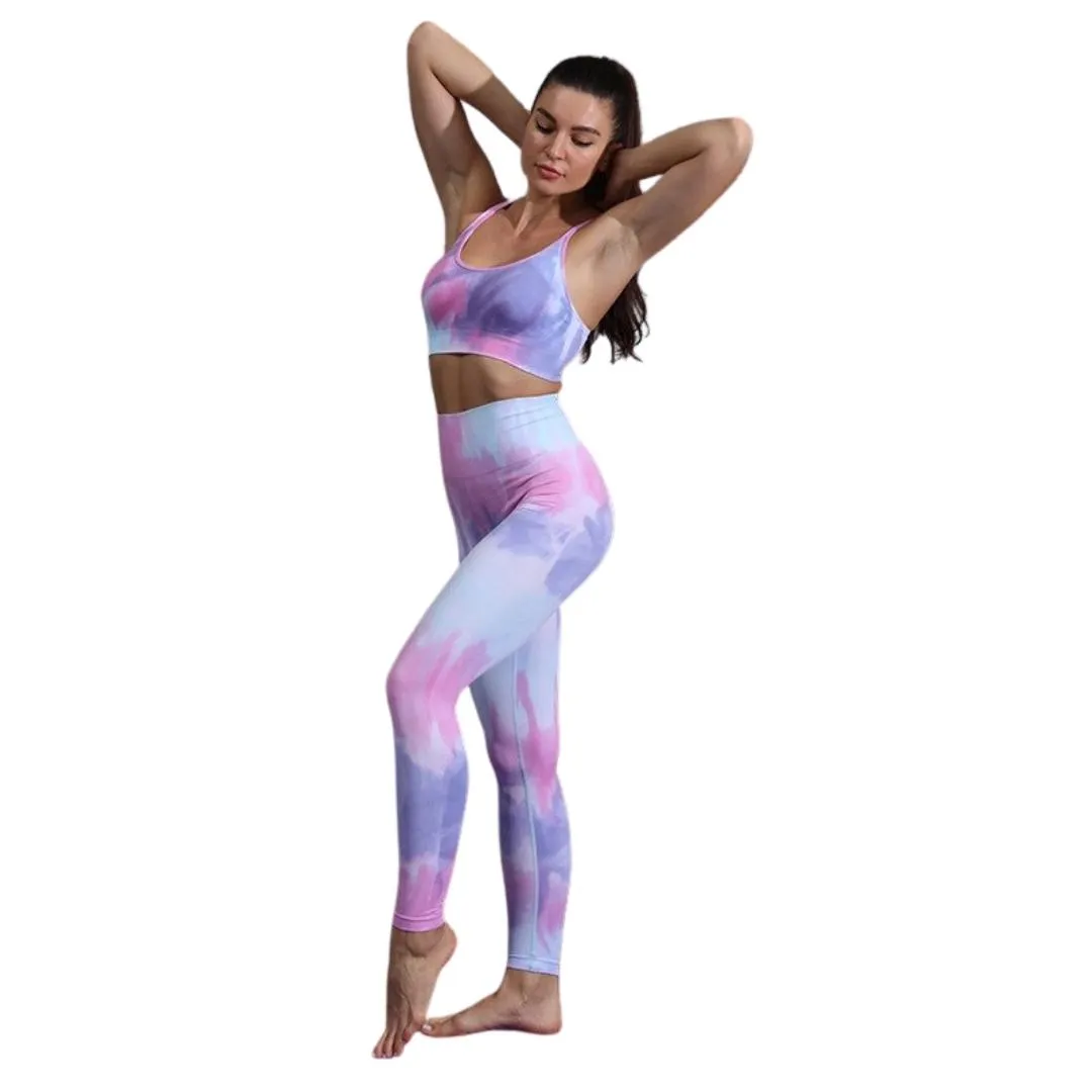 Angel Tie Dye Seamless Workout Leggings