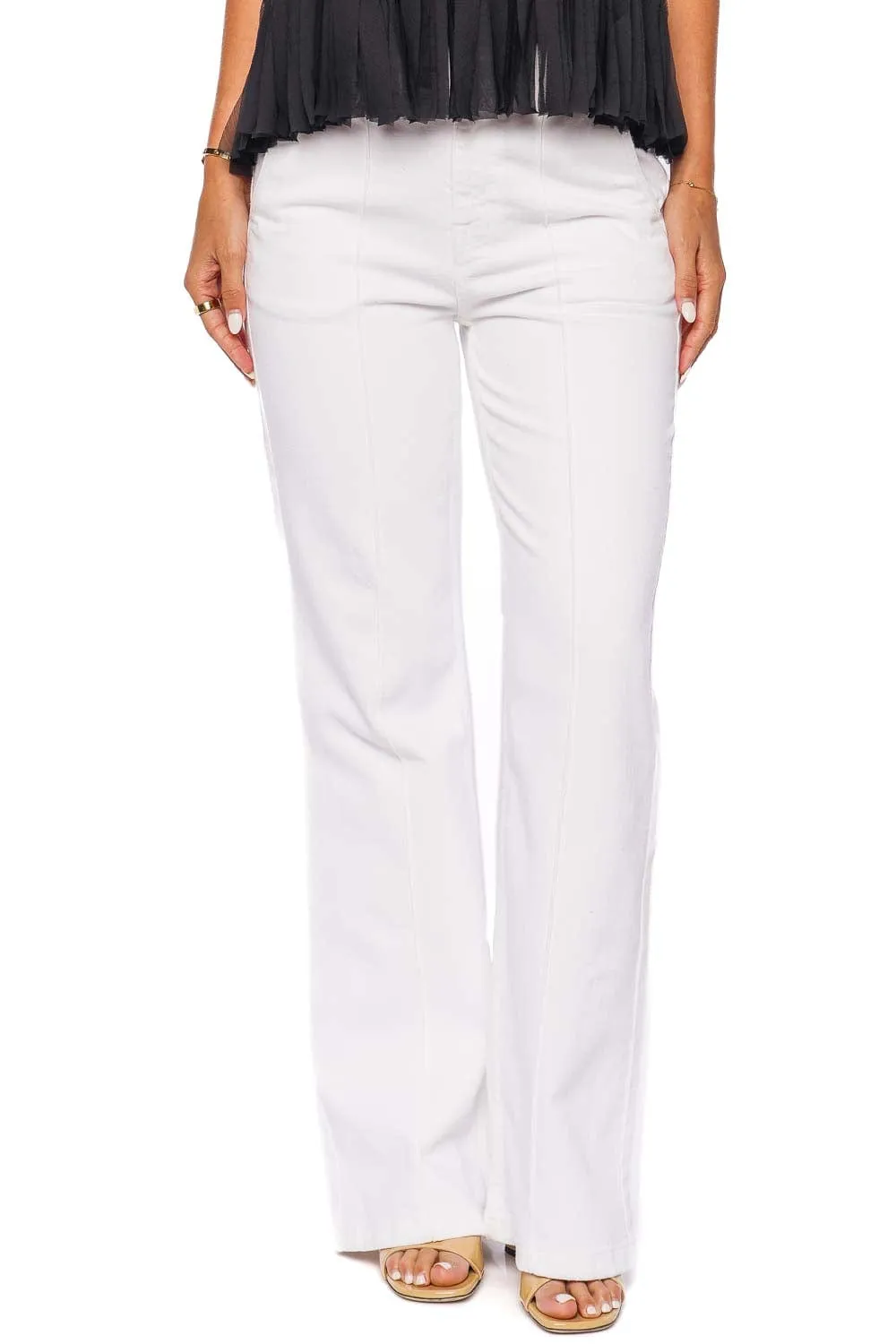 Ansel White Flare Trouser