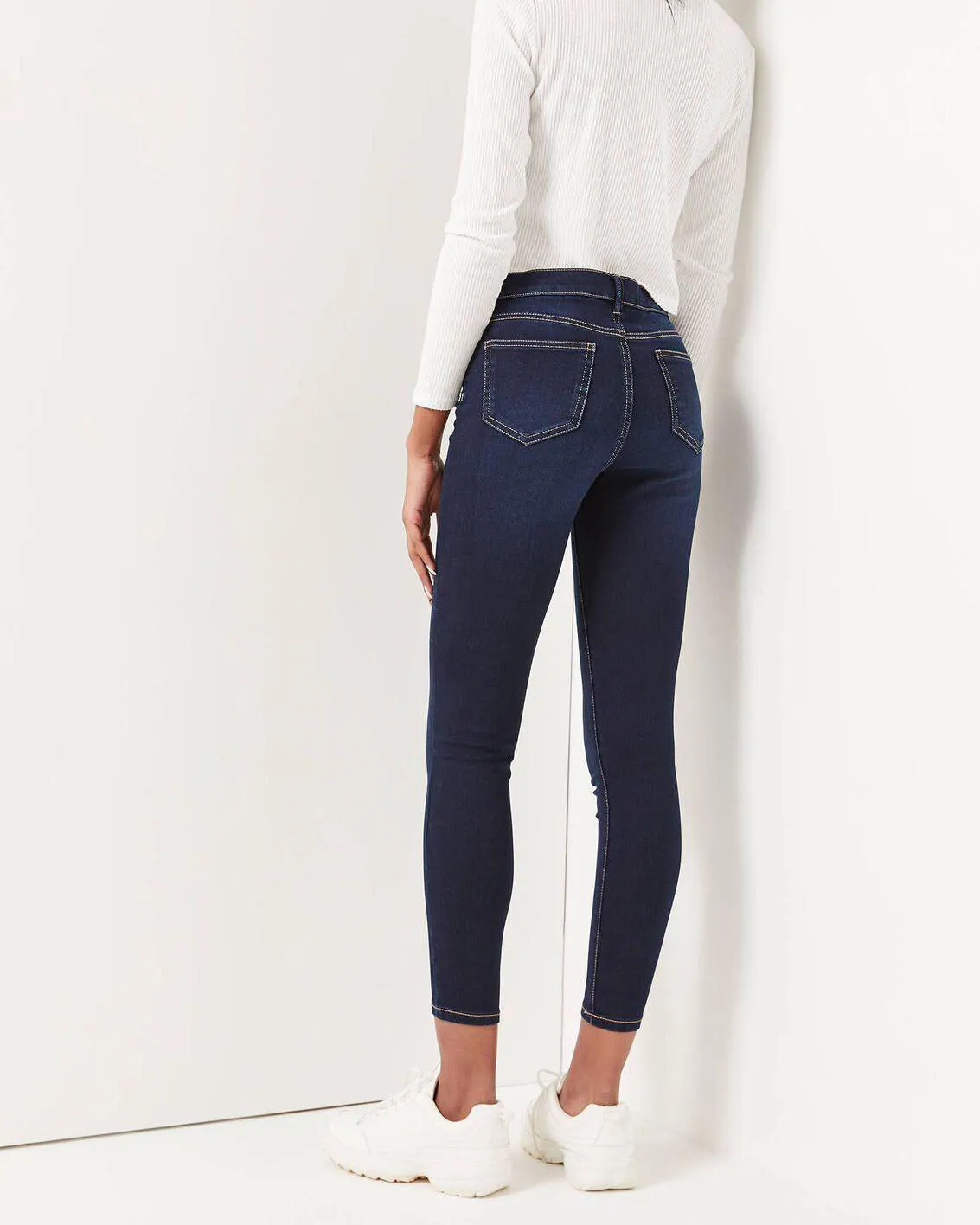 ARDENE High Waist Jeggings Dark Wash