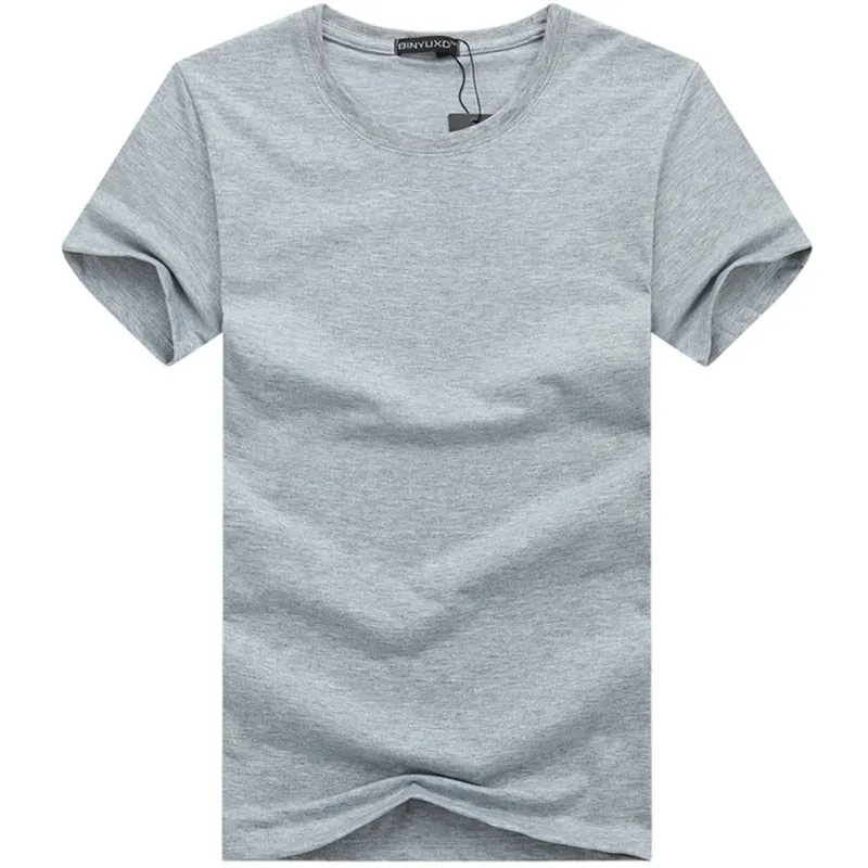 Arrival Style Short Sleeve Men solid color cotton t-shirt plus size