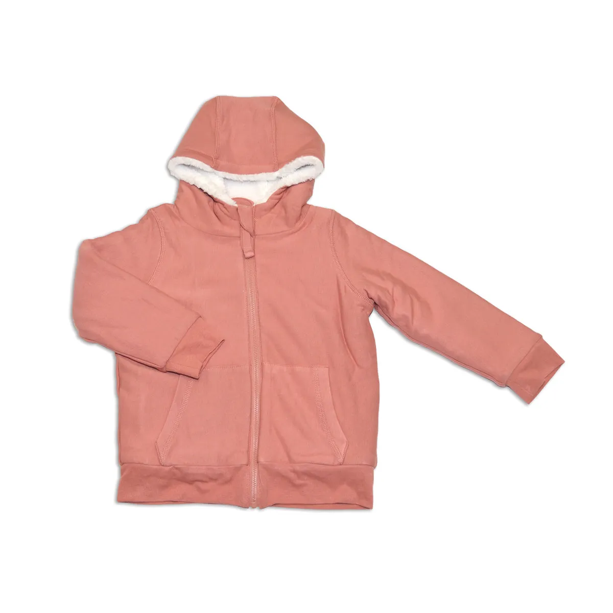 Bamboo Fleece Zip Hoodie w/Sherpa Lining (Ash Rose/Feather)