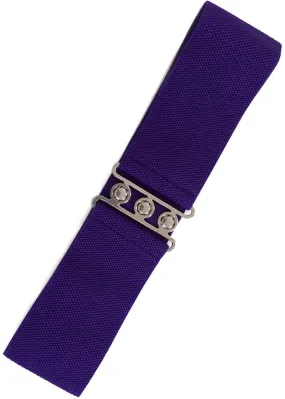 Banned Elastic 50's Belt Cadburry Paars