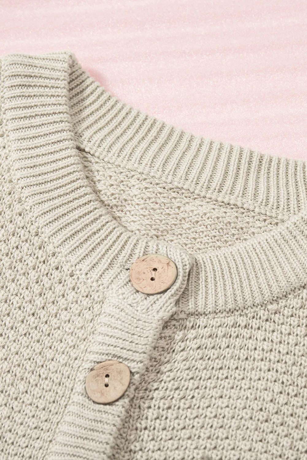 Beige Drop Shoulder Casual Pullover Sweater