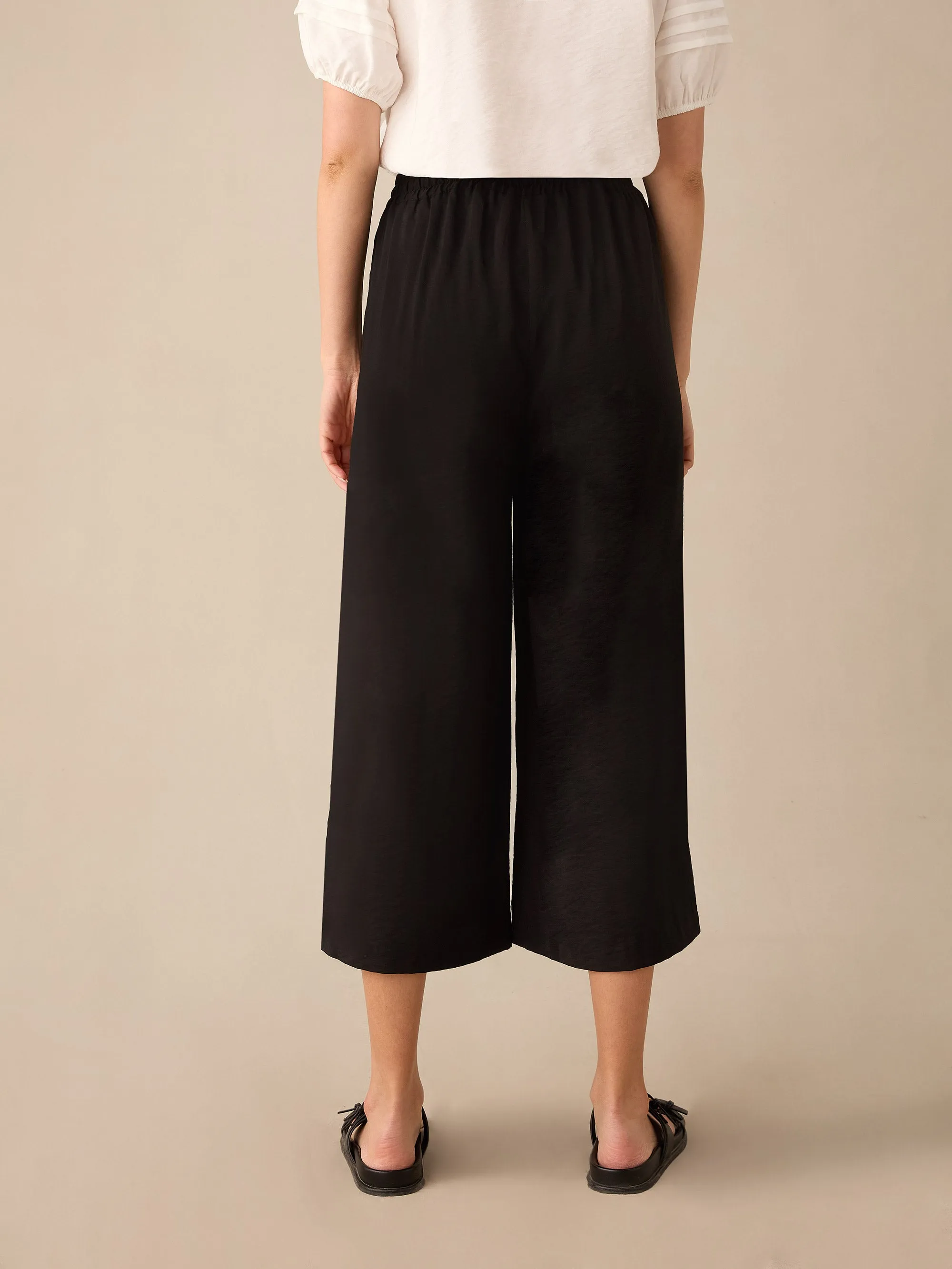 Black Wide Leg Culottes