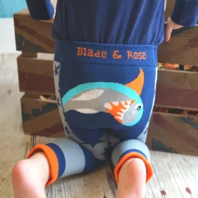 Blade and Rose Shark Leggings 鯊魚彈力嬰兒屁屁褲(0-6m)