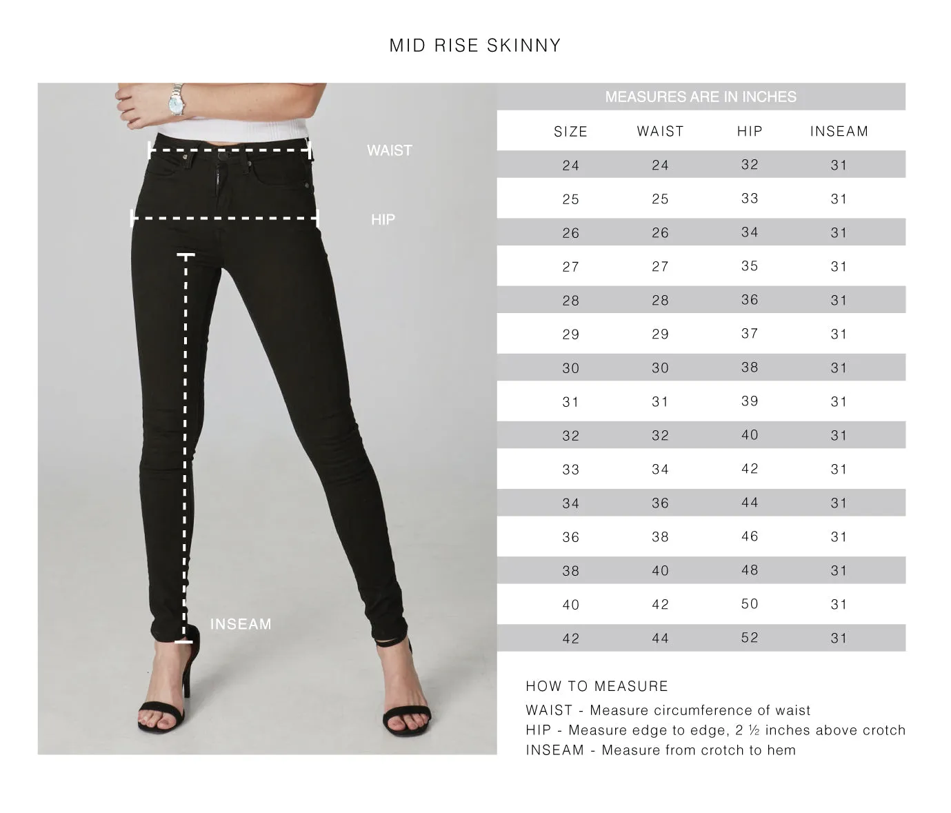 Blair-BLK Mid-Rise Skinny Jeans