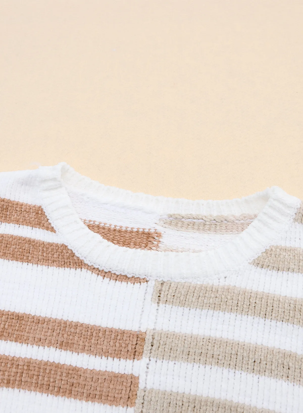 Blocked Drop Shoulder Stripe Slouchy Sweater