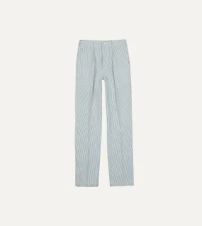 Blue and White Seersucker Games Trousers