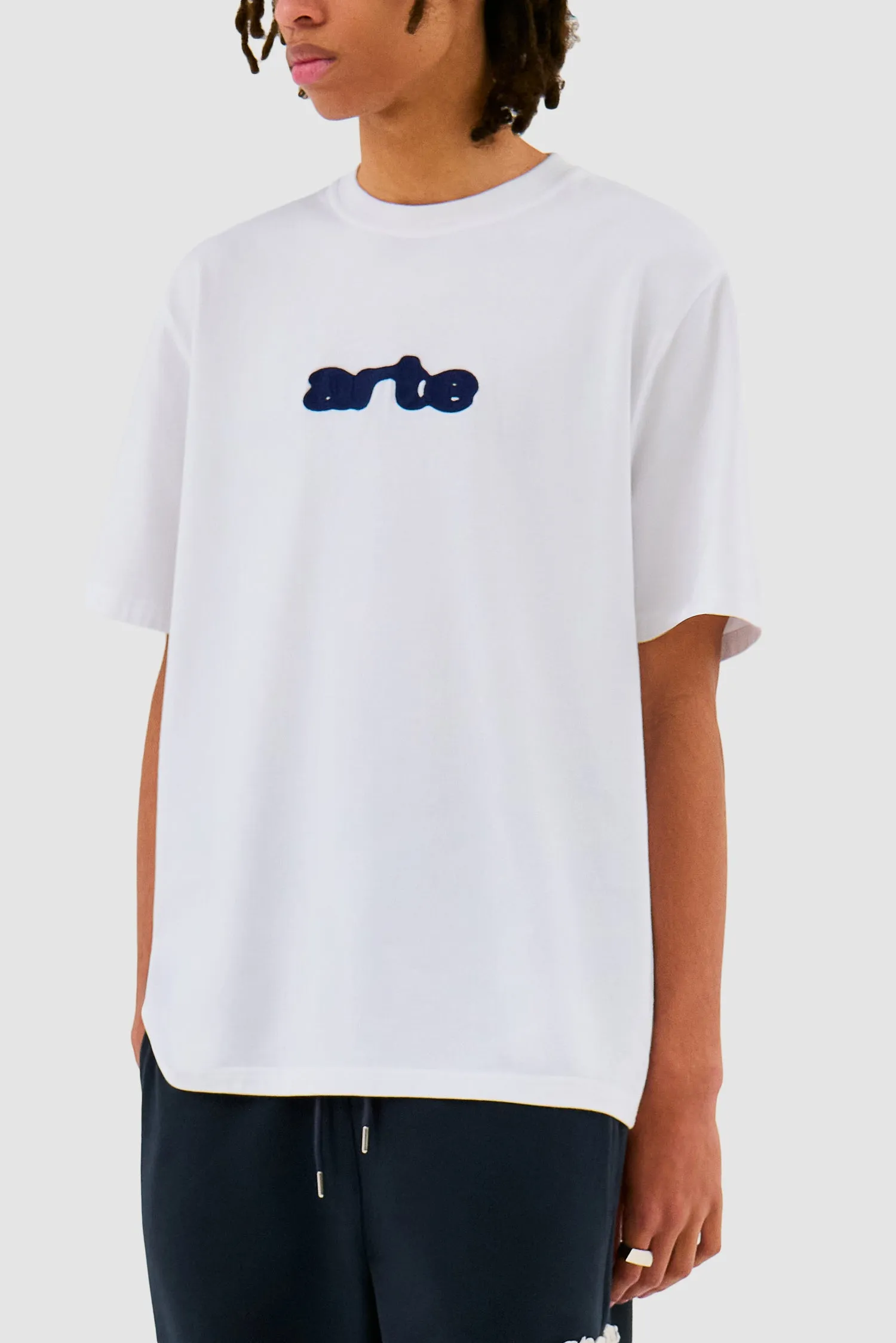 Blur Embroidery T-shirt - White