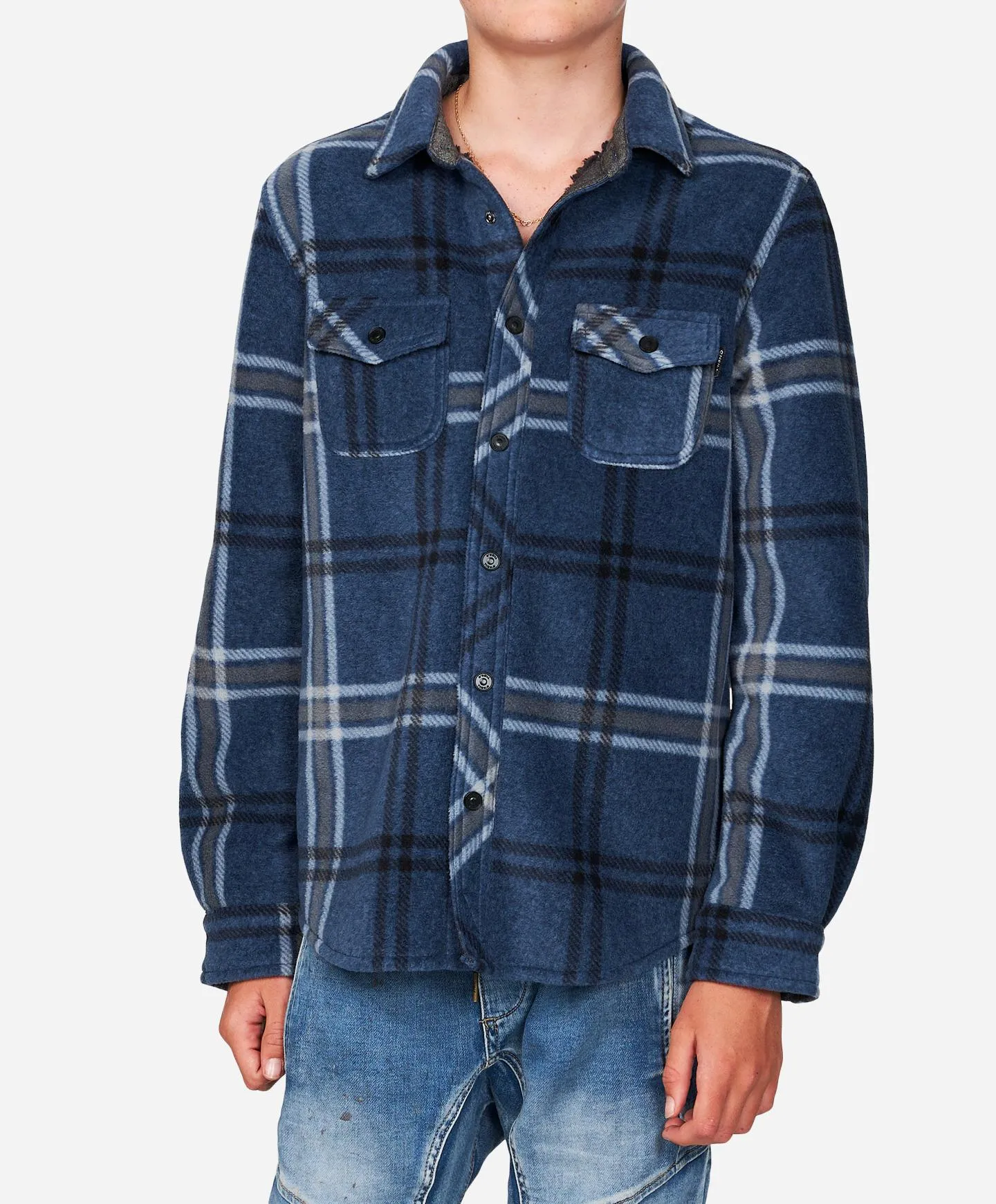 Boys Spruce Sherpa Shirt - Navy