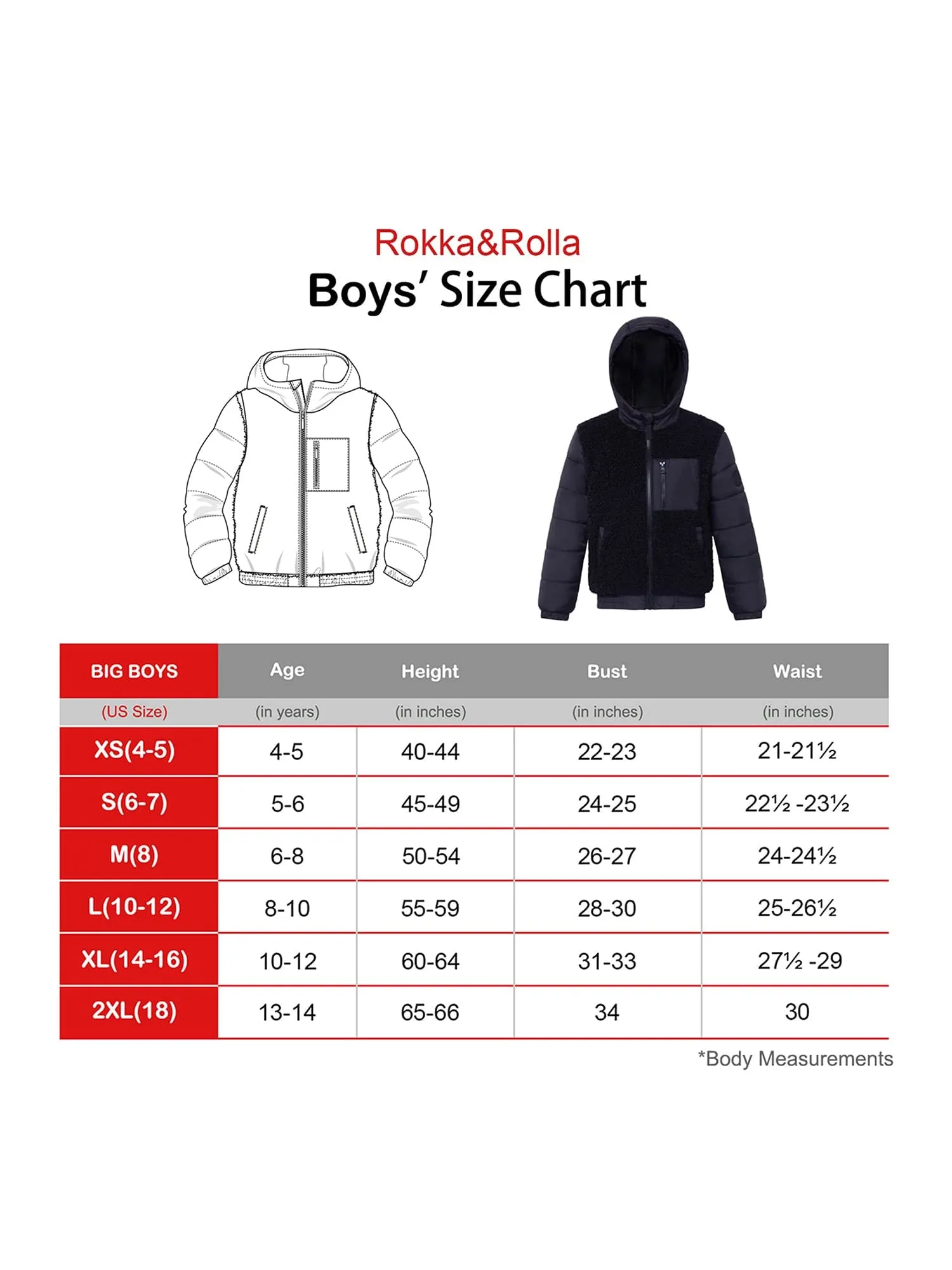 Boys' Water-Resistant Teddy Sherpa Puffer Jacket