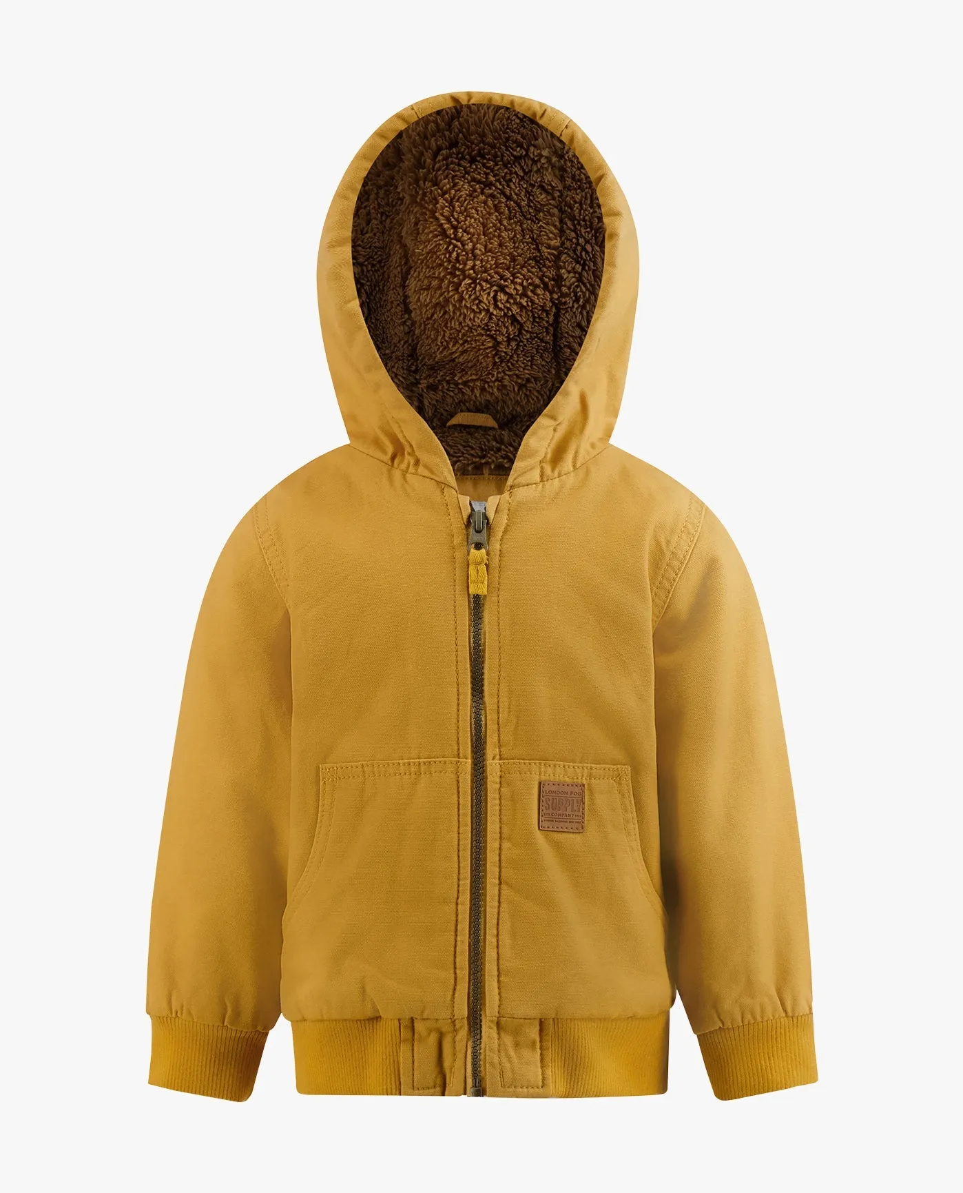 BOYS ZIP-FRONT HOODED BOMBER