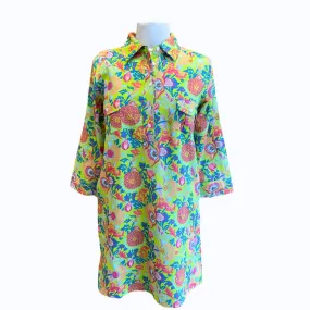 Bright Floral Two Pocket Dress