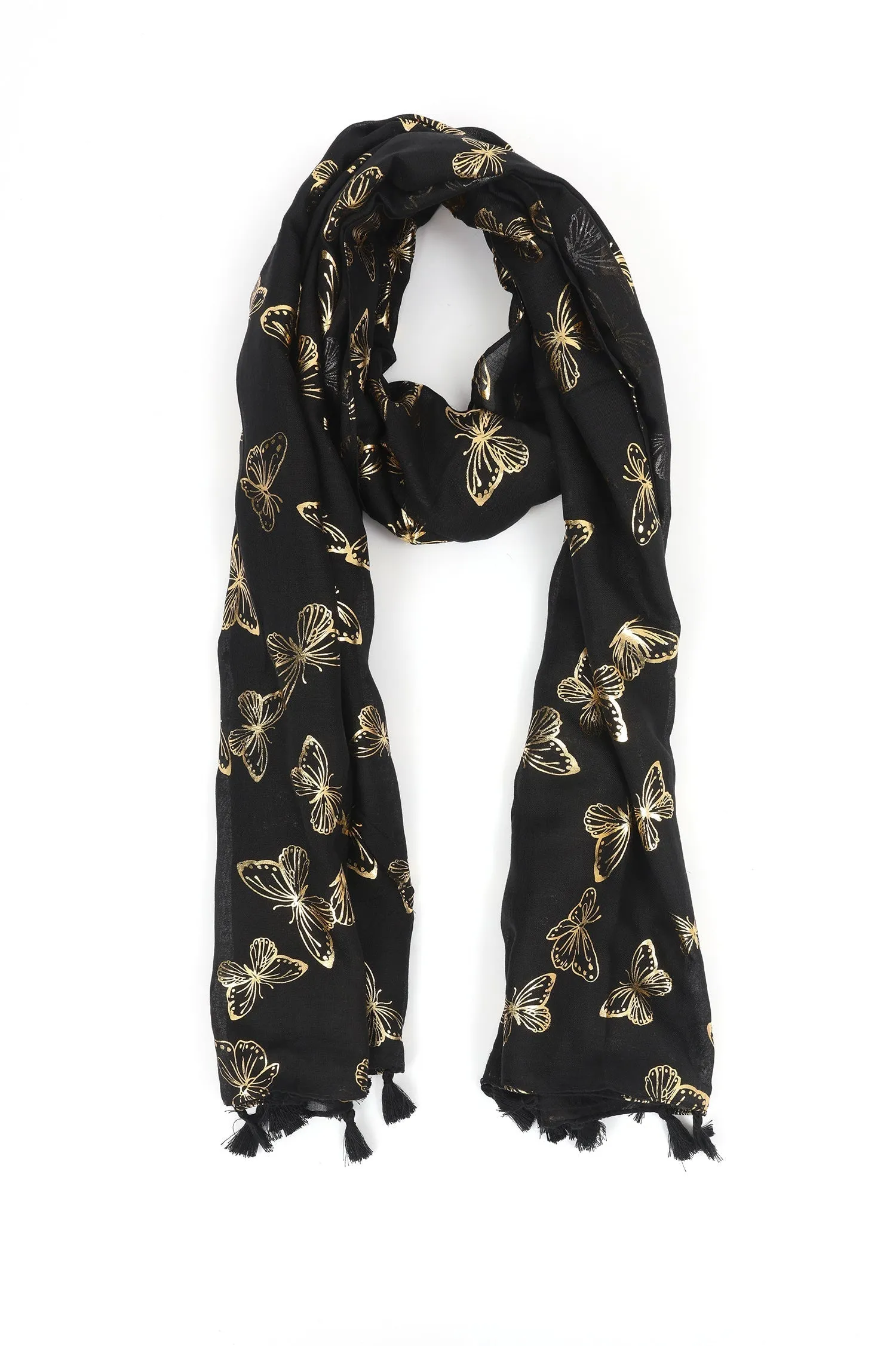 BUTTERFLY SCARF-BLACK