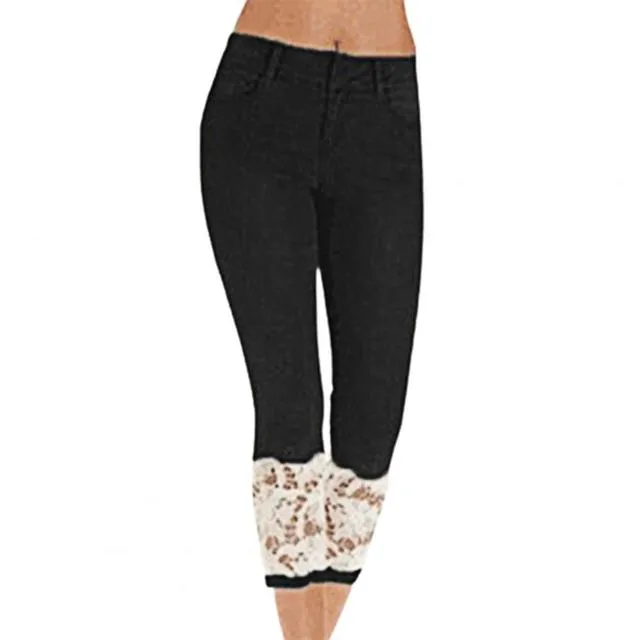 Capri Pants Calf Length Mid Rise Jeans