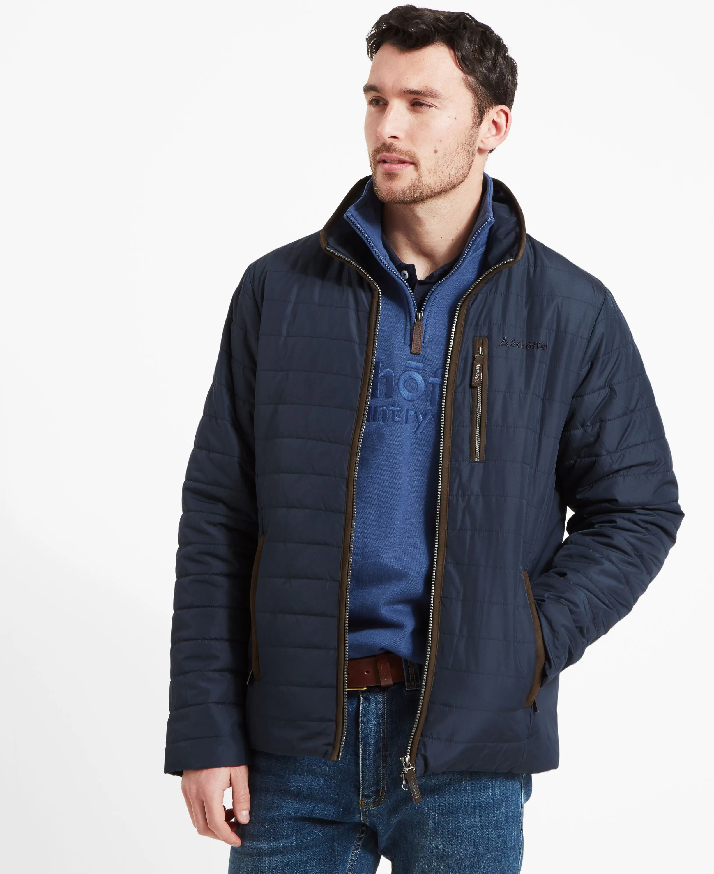 Carron Quilted Jacket - Navy