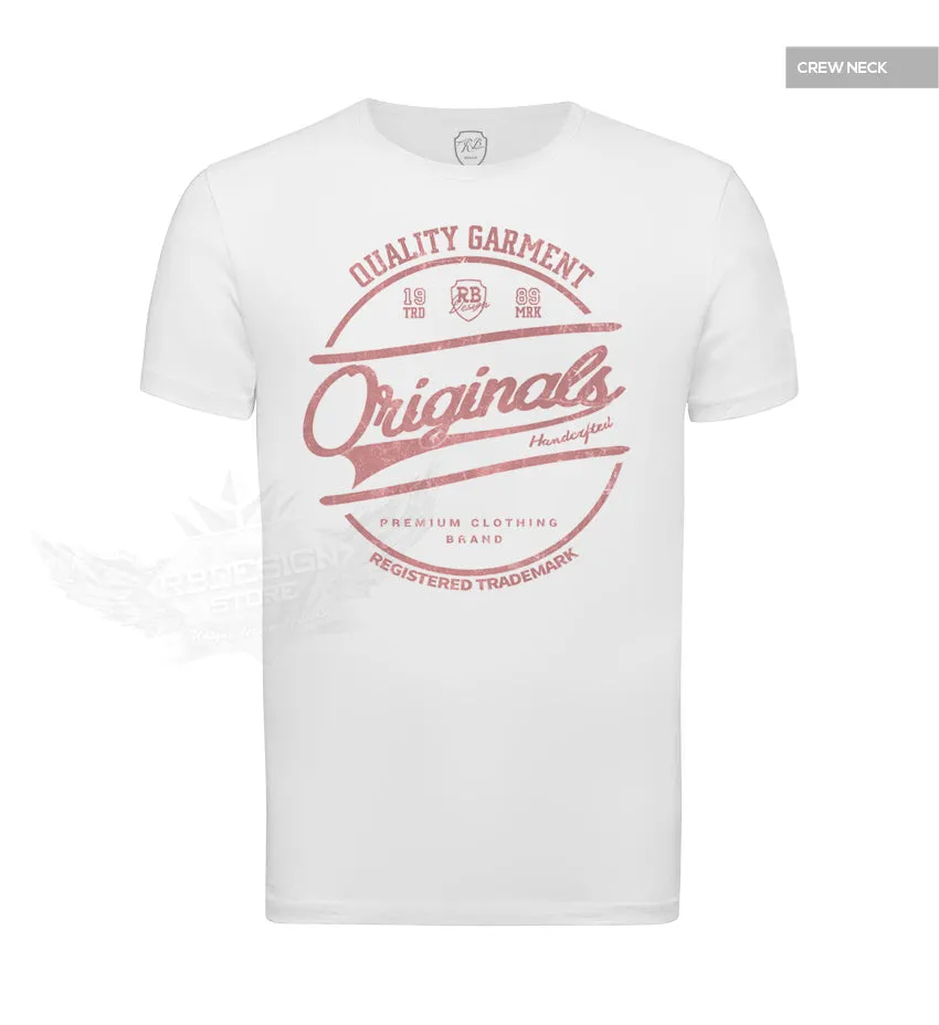 Casual Men's White T-shirt "Originals" RED MD890R