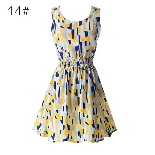 Casual Summer Chiffon Dress Women Clothes Beach Dresses