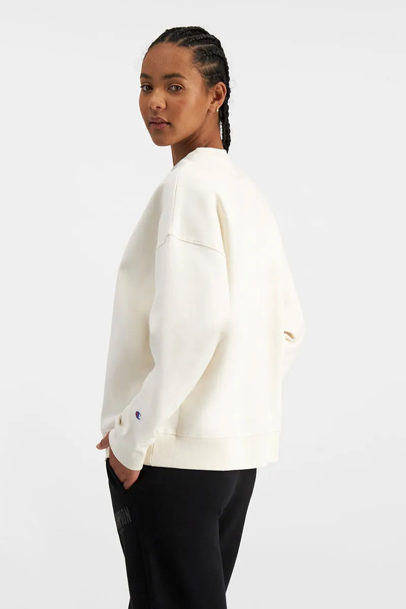 CHAMPION WOMEN'S ROCHESTER WHITE SWEATSHIRT