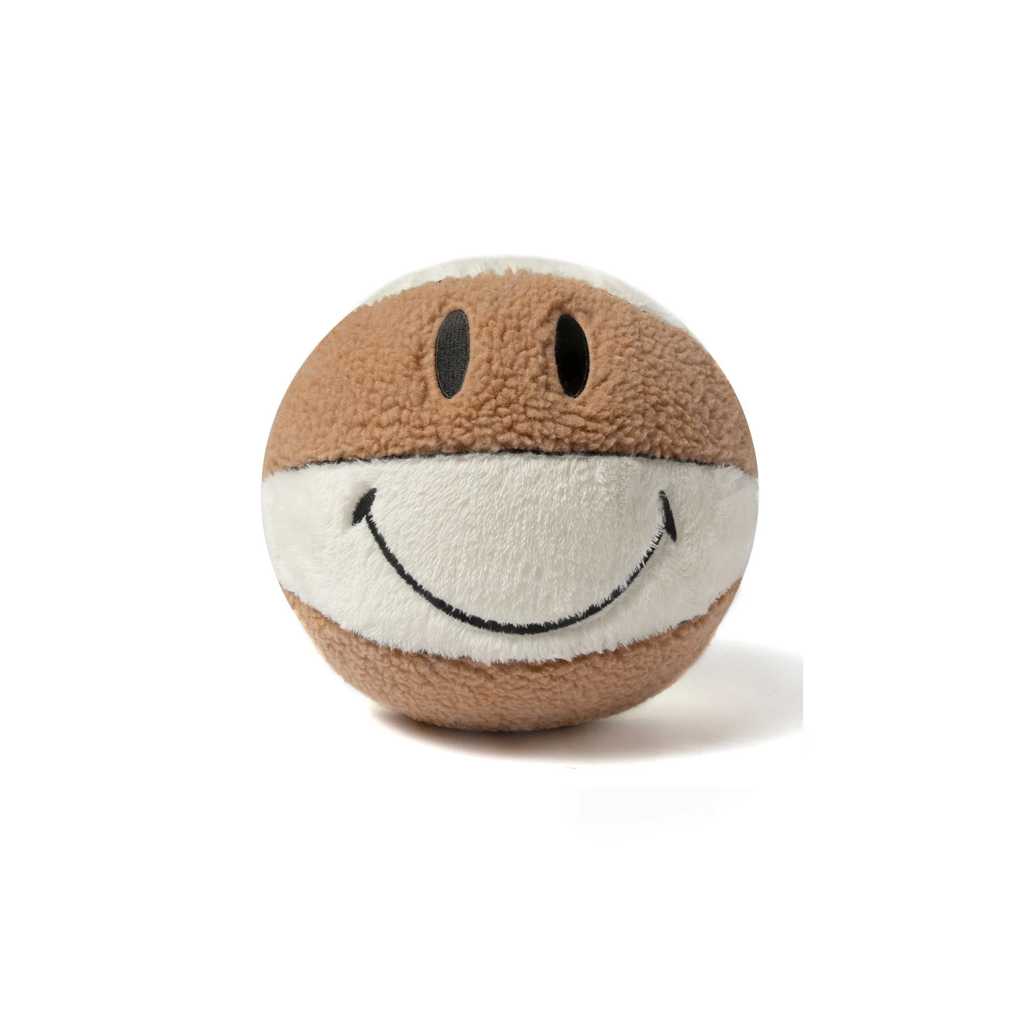 Chinatown Market Smiley Sherpa Basketball Pillow 'Tan'