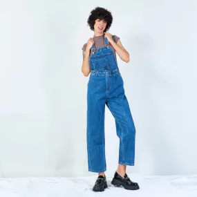 Classic denim overalls with front pocket wholesale