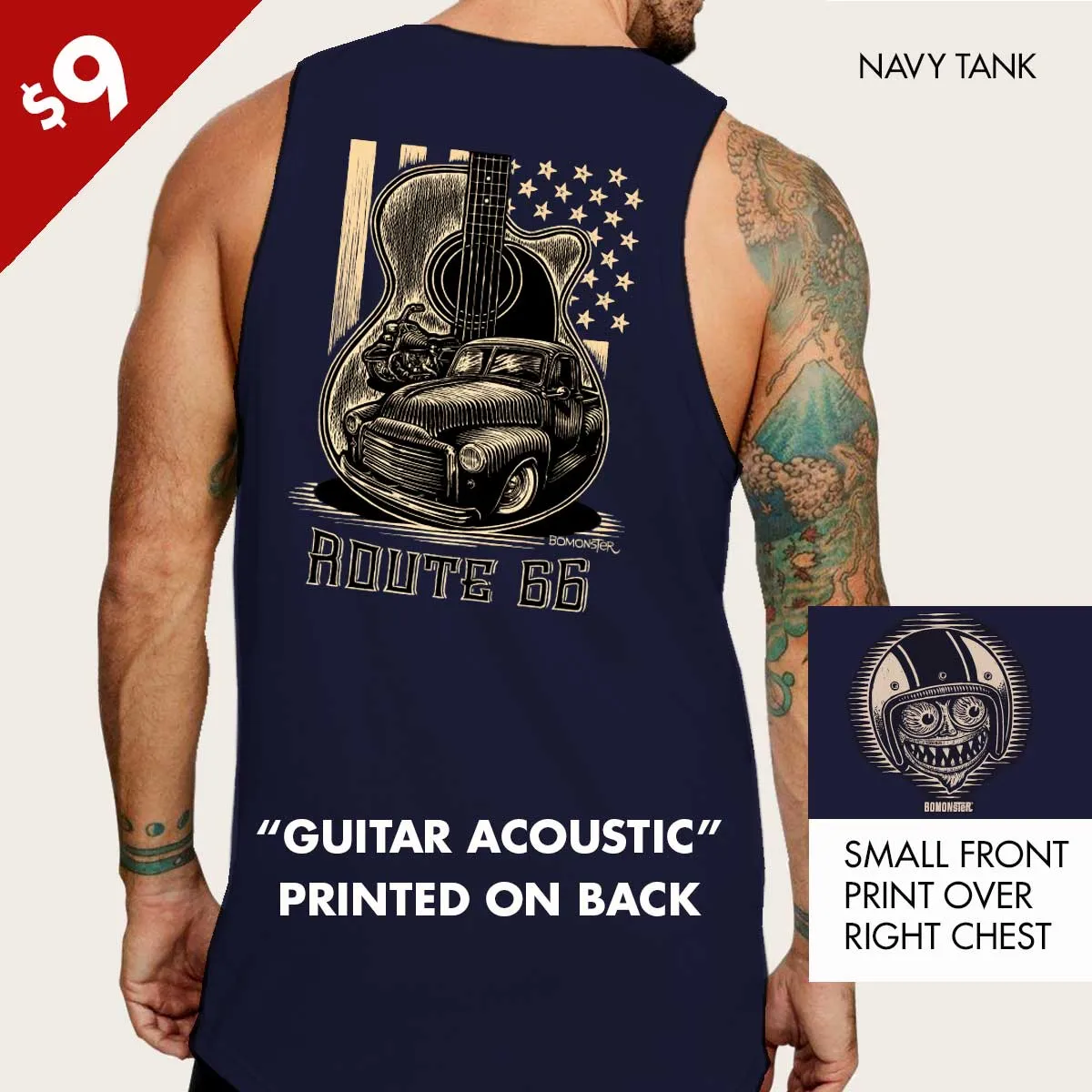 Clearance Men's Tank "Acoustic Guitar" SIZE S