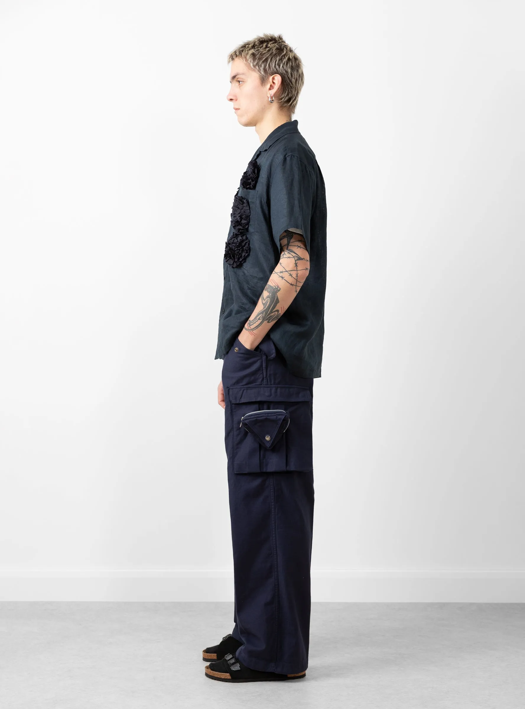 Cotton Cargo Trousers Navy