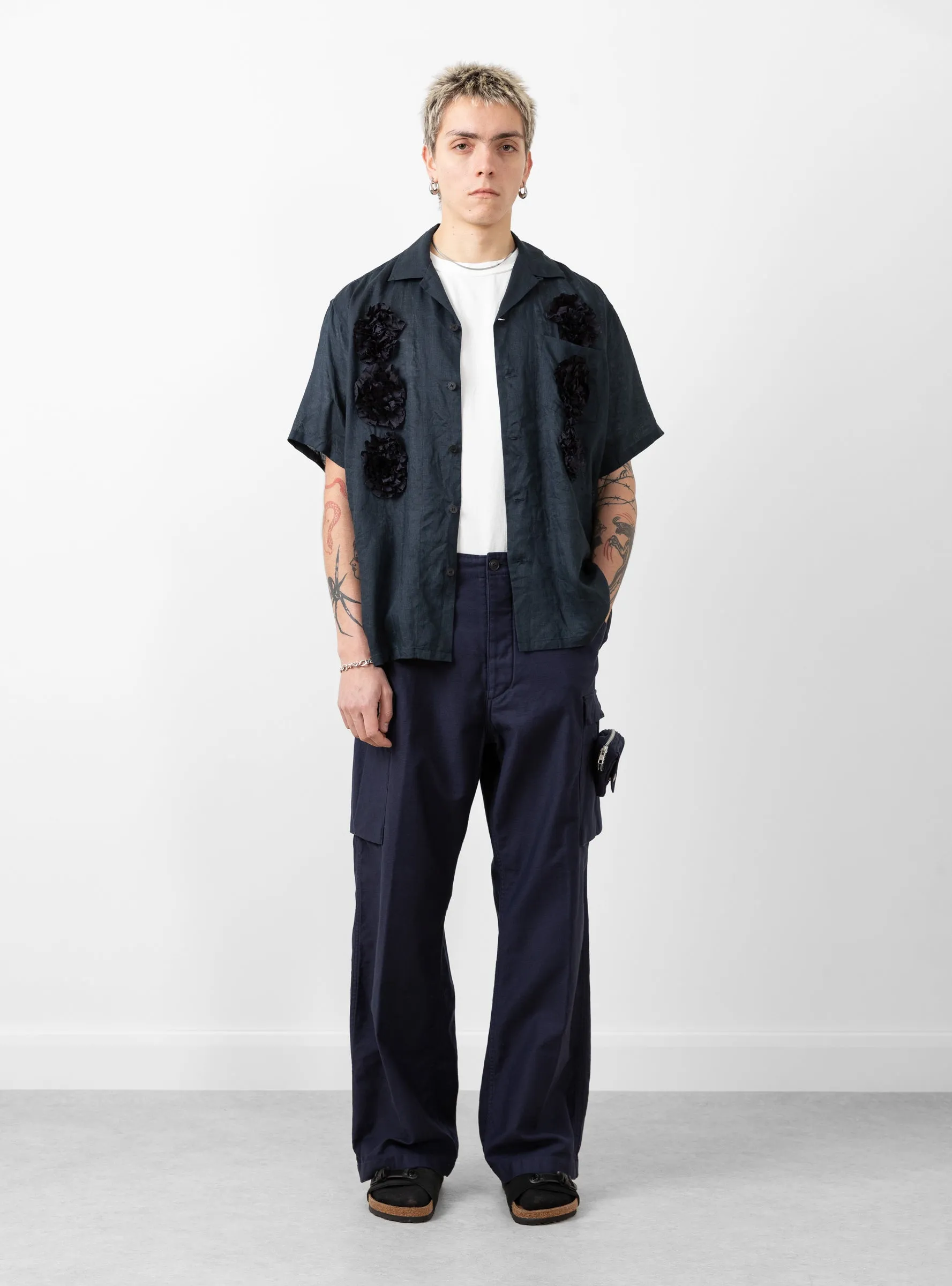 Cotton Cargo Trousers Navy