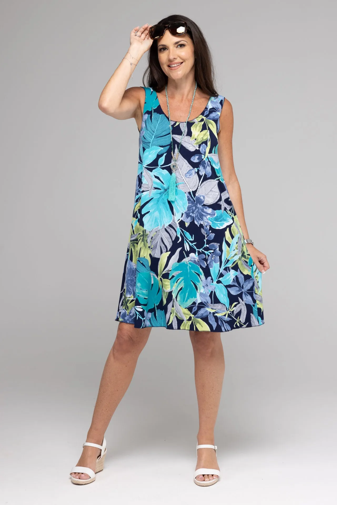 Daydream Print Jersey Sleeveless Dress