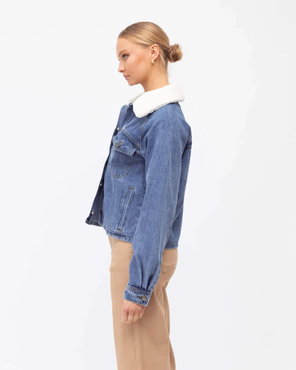 Denim Jacket Sherpa Collar