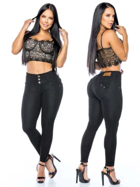 DM Shapewear - Black push up skinny jeans