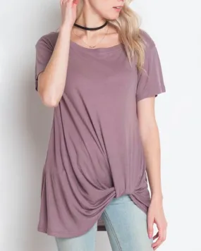 Dreamers - Knot Your Babe T-Shirt in Dusty Purple