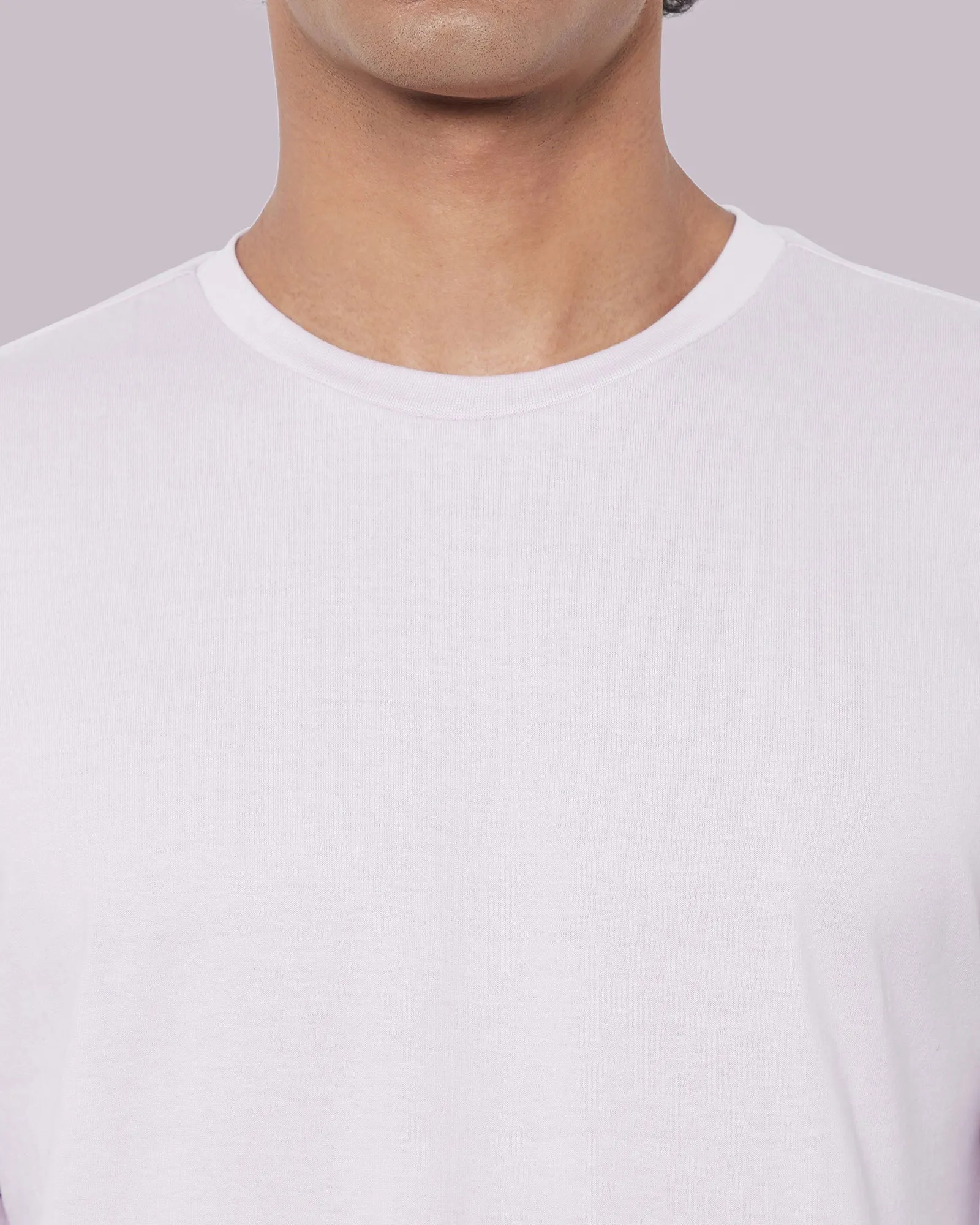 Drop Shoulder Crew Neck: Lilac