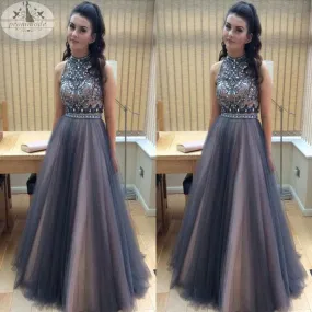 Elegant  A-Line Sleeveless Prom Dress with Beading,Party Dresses, Evening Dresses,PDY0316