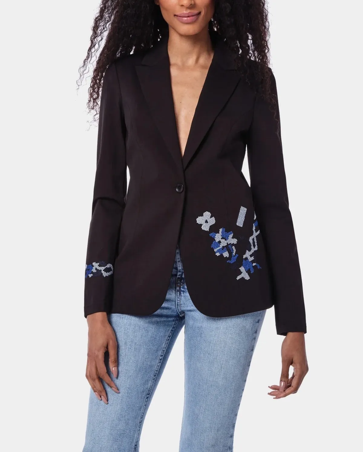 Embroidered Blazer