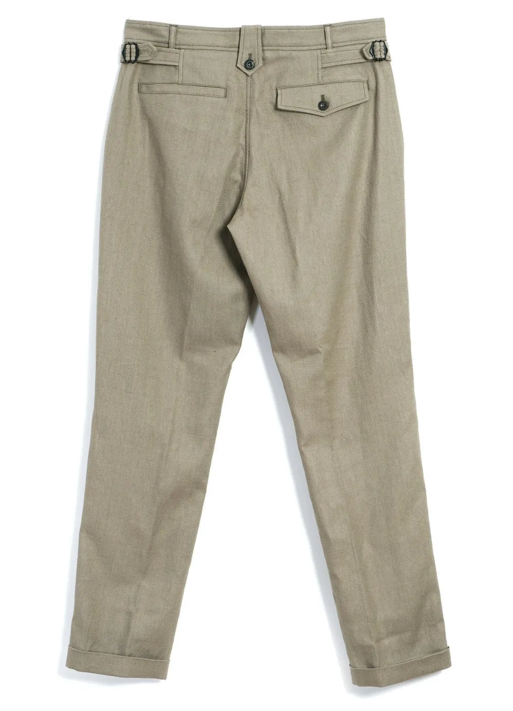 FINN | Side Buckle Regular Trousers | Bay Leaf