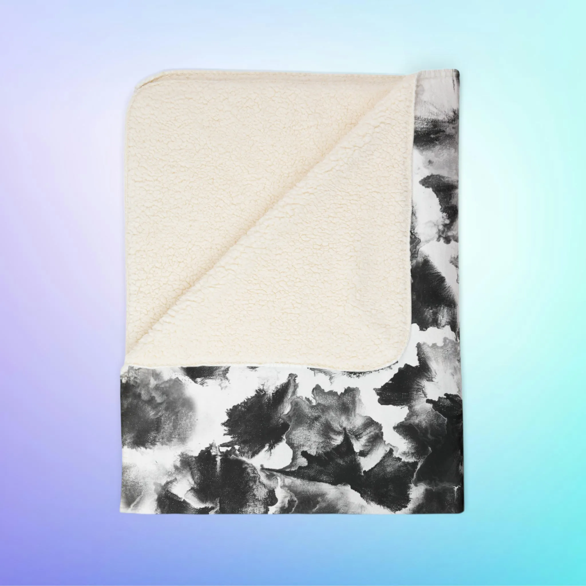 Fleece Sherpa Blanket - Moonlight