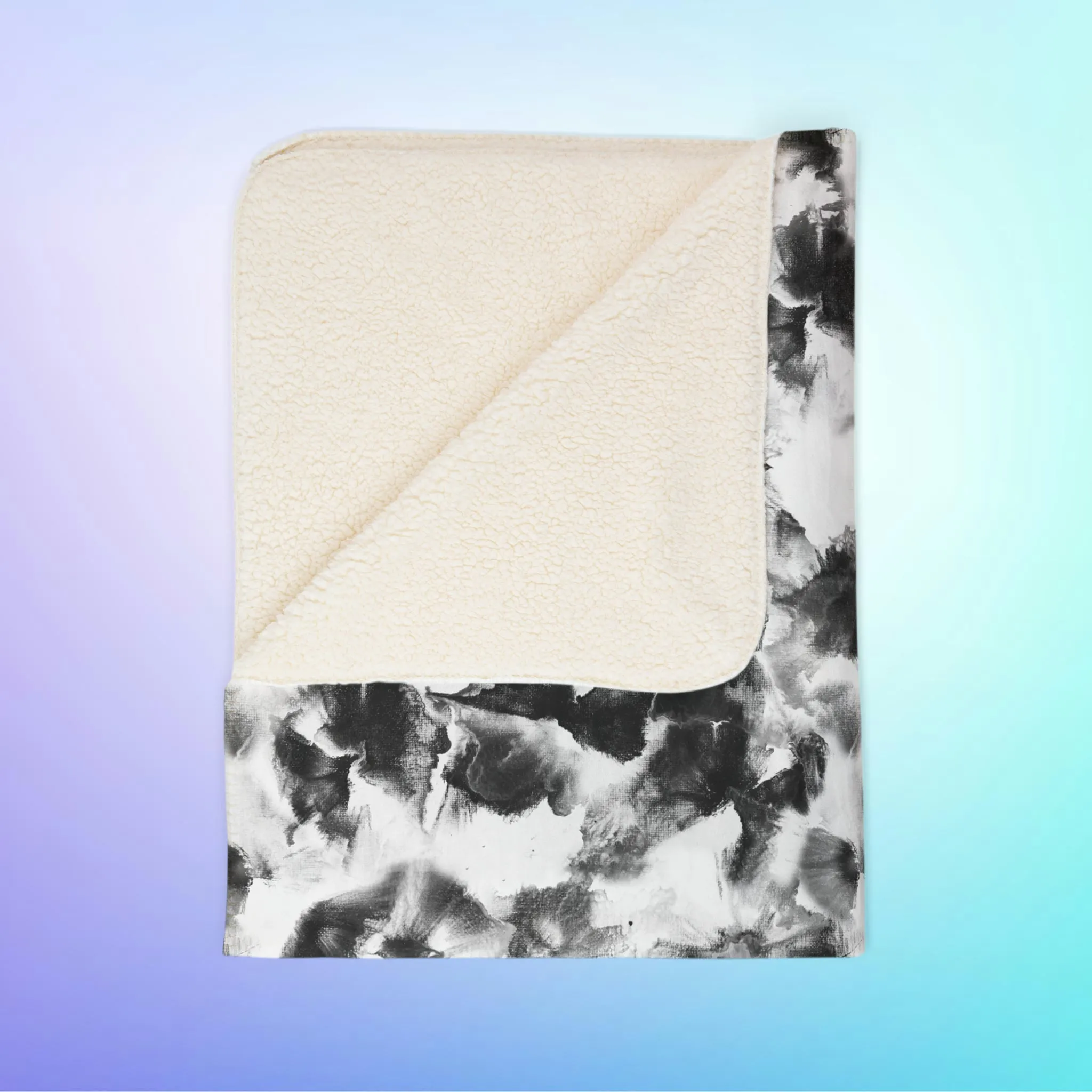 Fleece Sherpa Blanket - Moonlight