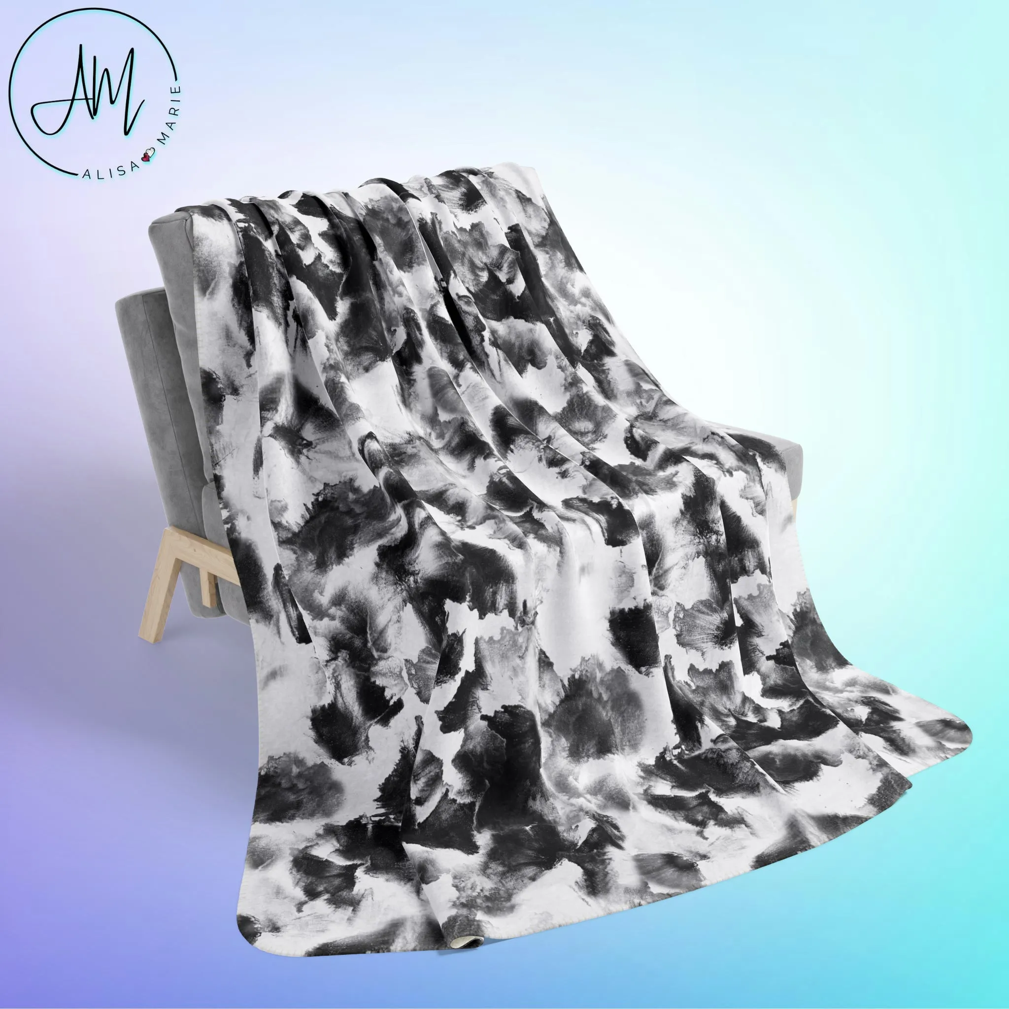 Fleece Sherpa Blanket - Moonlight