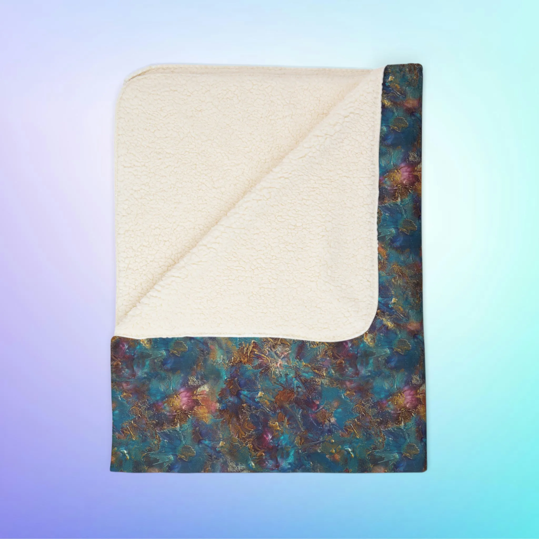 Fleece Sherpa Blanket - Oceanic Kaleidoscope