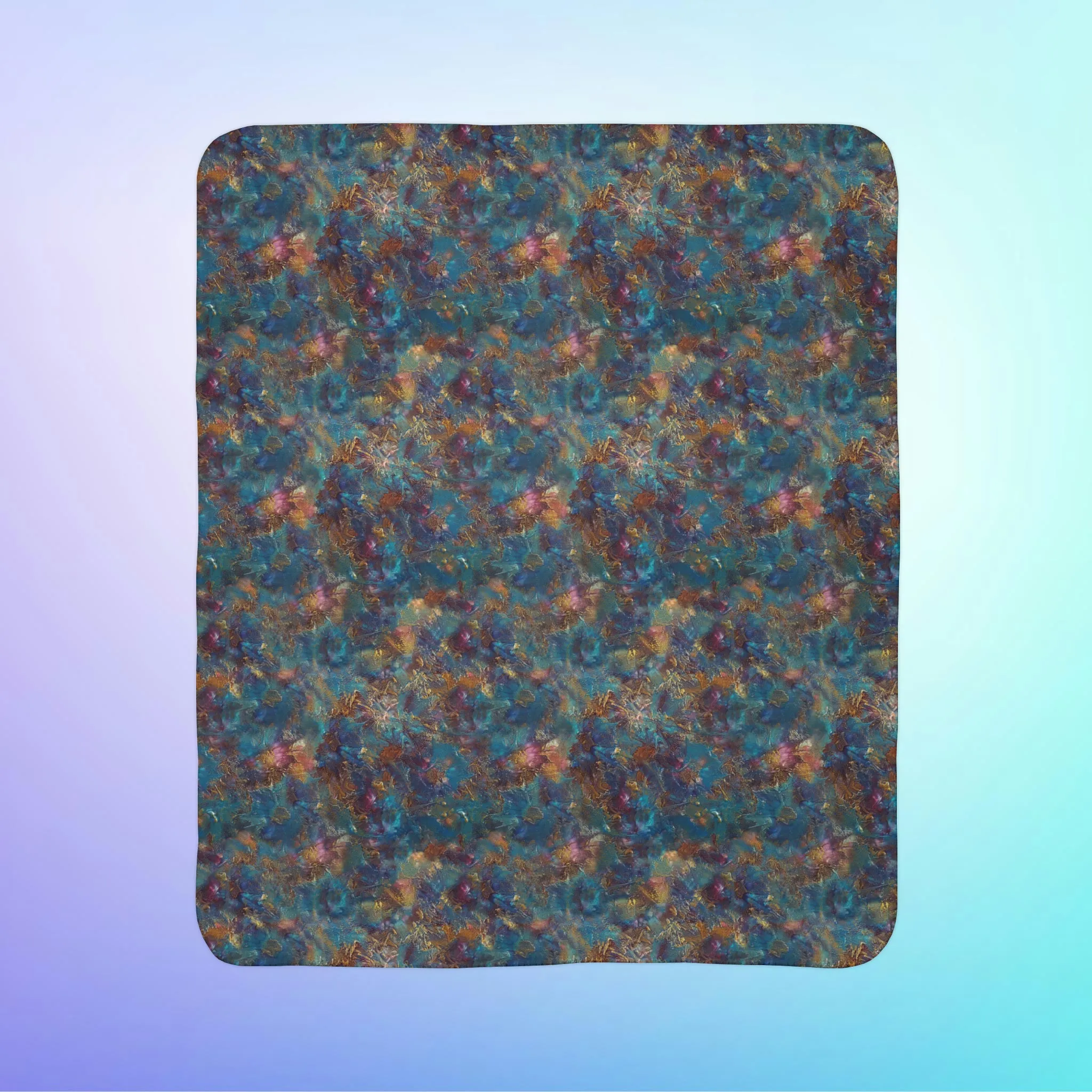 Fleece Sherpa Blanket - Oceanic Kaleidoscope