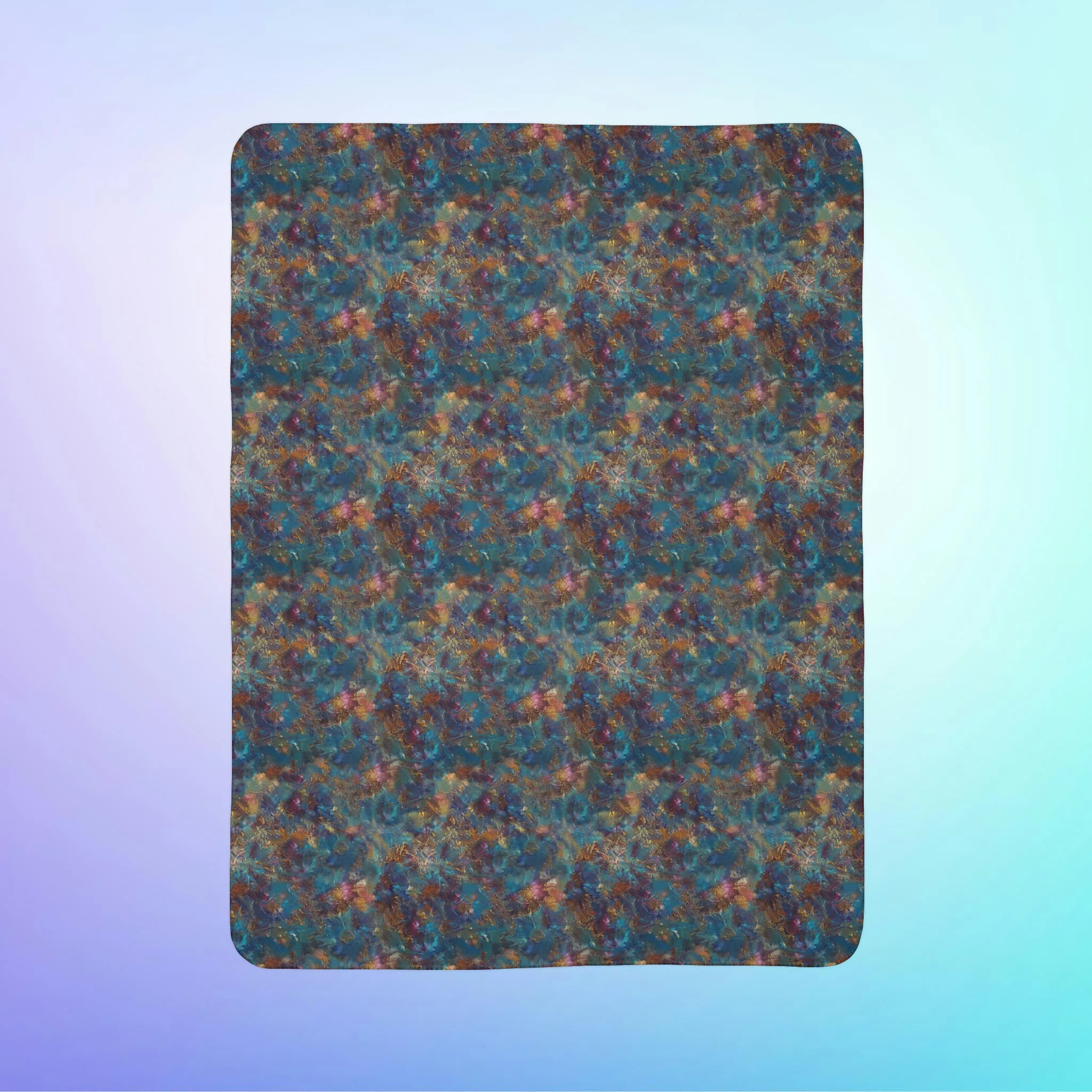 Fleece Sherpa Blanket - Oceanic Kaleidoscope