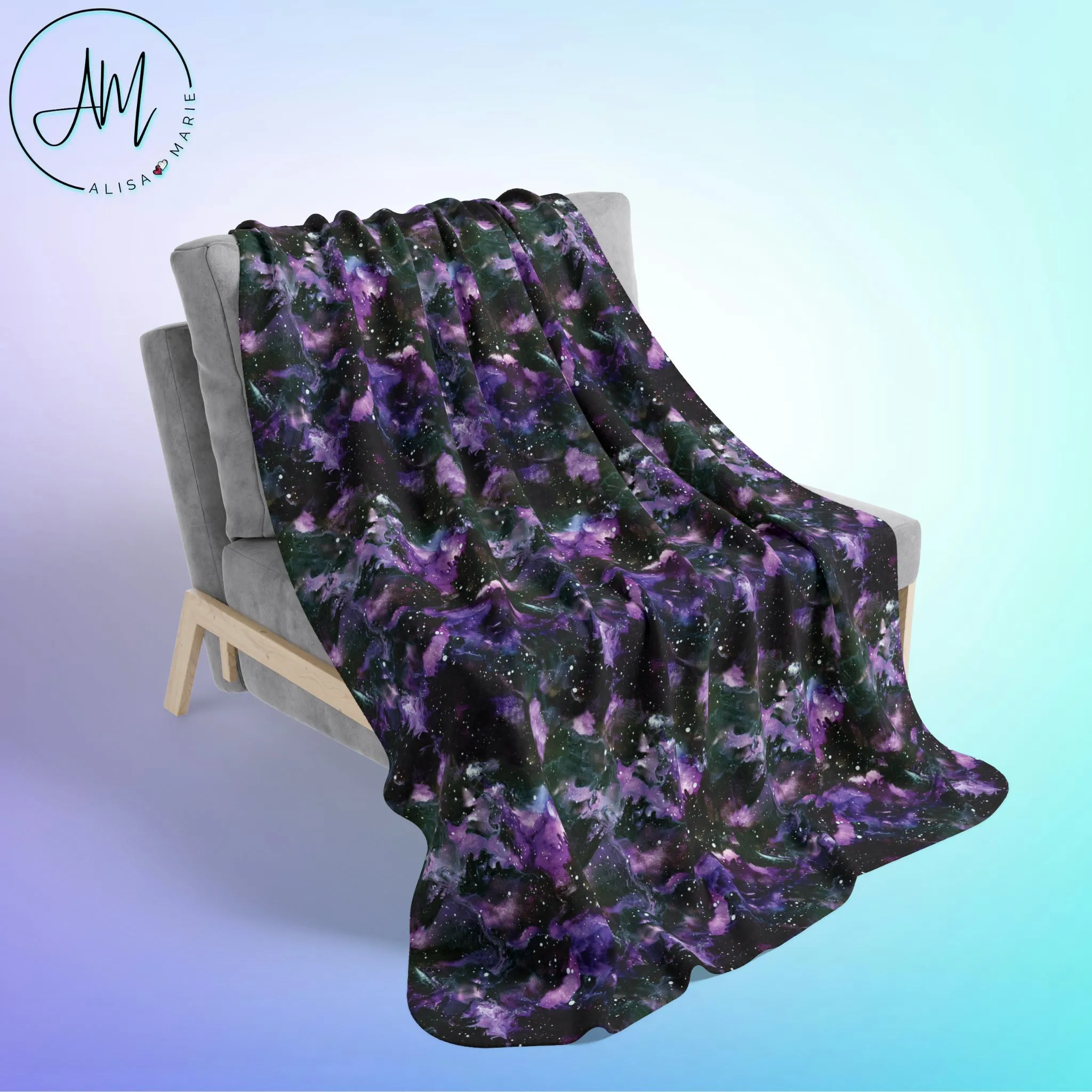 Fleece Sherpa Blanket - Purple Storm